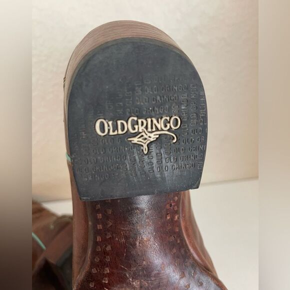 Old Gringo Women’s All leather Western Cowgirl Boots brown with turquoise   10 - Picture 7 of 10